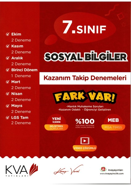 7.Sınıf Sosyal Bilgiler Kazanım Takip Denemeleri