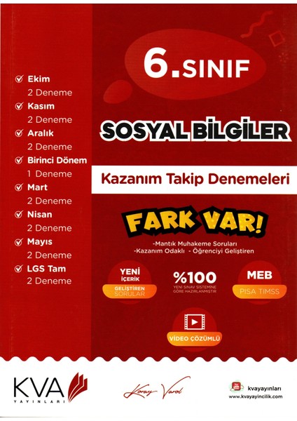 6.Sınıf Sosyal Bilgiler Kazanım Takip Denemeleri