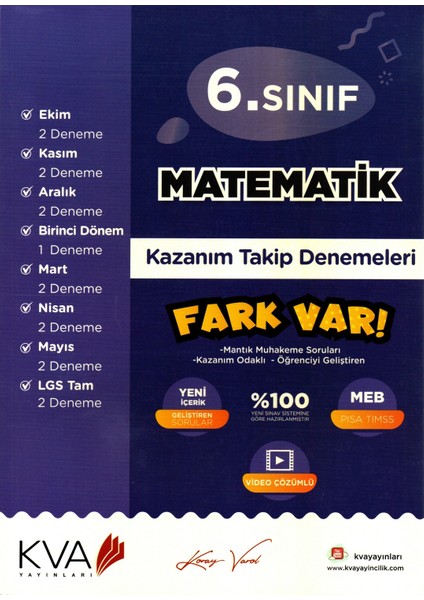 6.Sınıf Matematik Kazanım Takip Denemeleri
