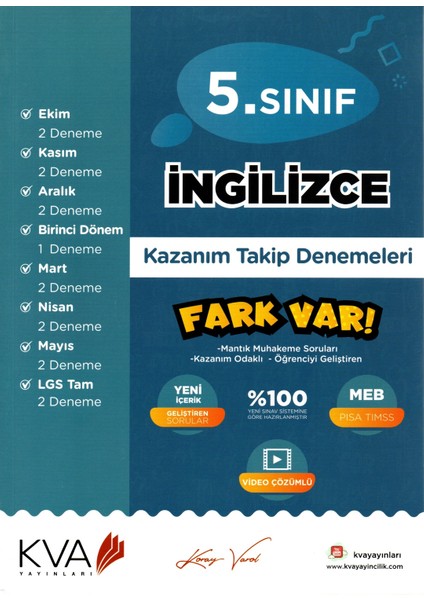 5.Sınıf Ingilizce Kazanım Takip Denemeleri