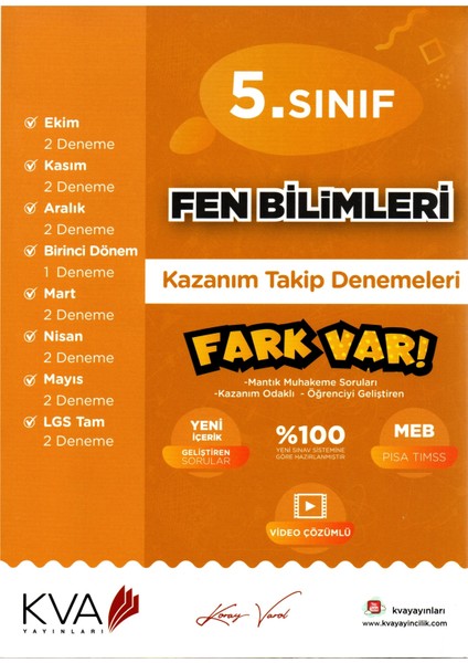 5.Sınıf Fen Bilimleri Kazanım Takip Denemeleri