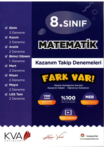 8.Sınıf Matematik Kazanım Takip Denemeleri