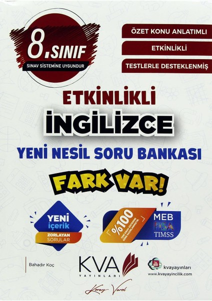 8.Sınıf Fark Var Ingilizce Etkinlikli Soru Bankası