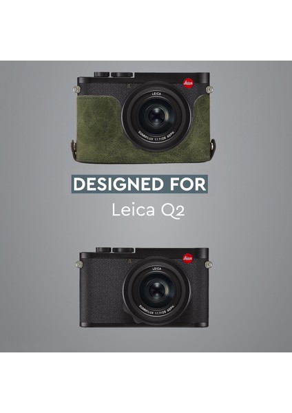 MG1721 Leica Q2 Hakiki Deri Kamera Çantası Tek Dip modelleri