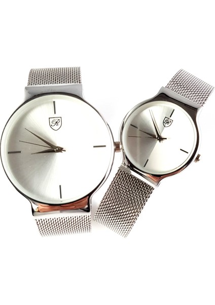 1015 Silver Hasır Kordon Sevgili Çift Kol Saati fiyatları