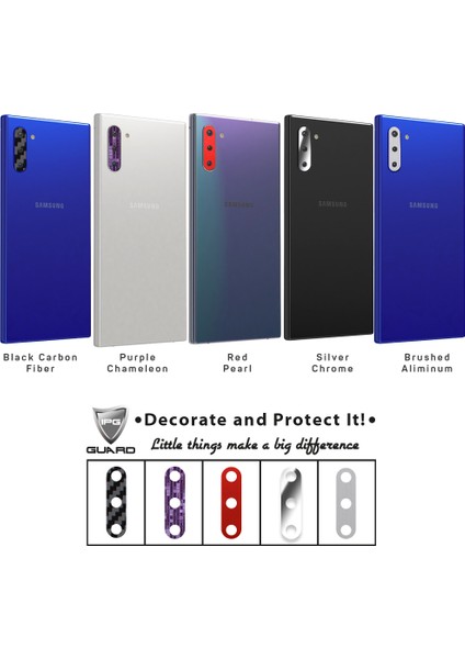 Samsung Galaxy Note 10 / Note 10 Plus (5G) Için Kamera Lens Koruma Set (5 Adet)