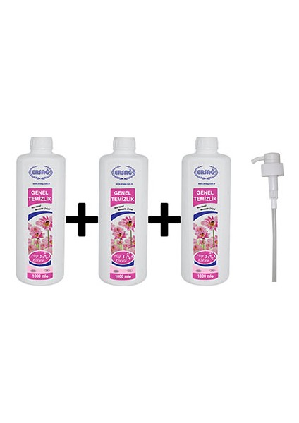 Genel Temizlik 3 X 1000 ml Aparatlı
