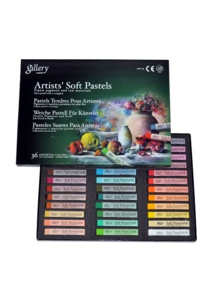 Gallery Artists' Soft Pastel Boya (Toz Pastel Boya) 36 Renk Tam Boy