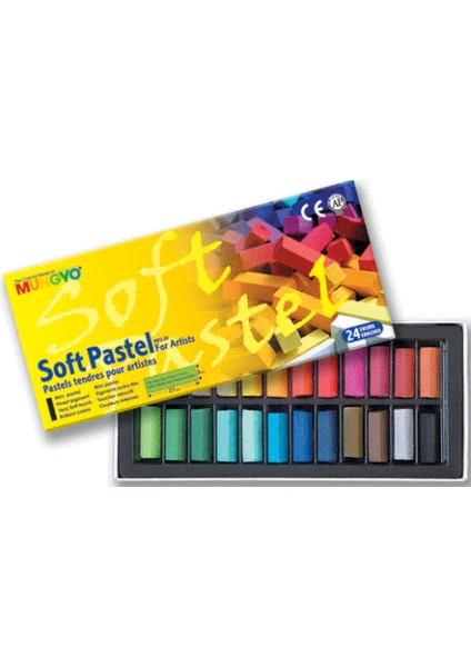 Gallery Artists' Soft Pastel Boya (Toz Pastel Boya ) 24 Renk Yarım Boy