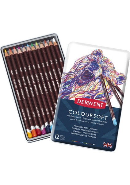 Coloursoft Pencils Yumuşak Kuruboya Kalemi 12'li Teneke Kutu