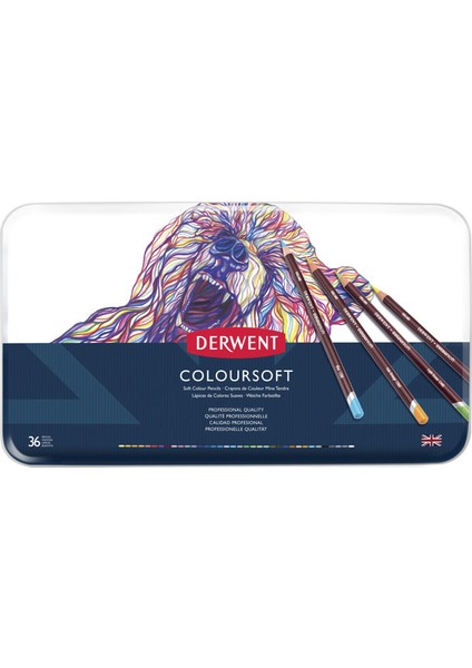 Coloursoft Pencils Yumuşak Kuruboya Kalemi 36'lı Teneke Kutu