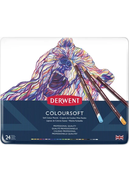 Coloursoft Pencils Yumuşak Kuruboya Kalemi 24'lü Teneke Kutu