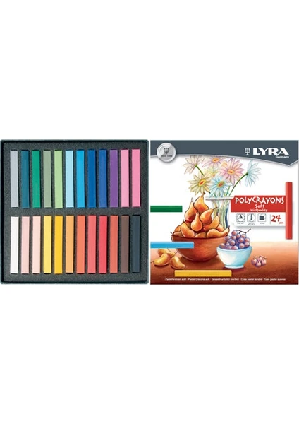 Polycrayons Soft - Toz Pastel Boya 24 Renk