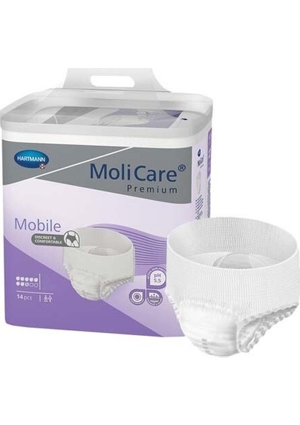 Molicare Mobile Premium Super Medium 14'lük Paket - 3 Paket - 42 Adet - Külot Şeklinde Hasta Bezi