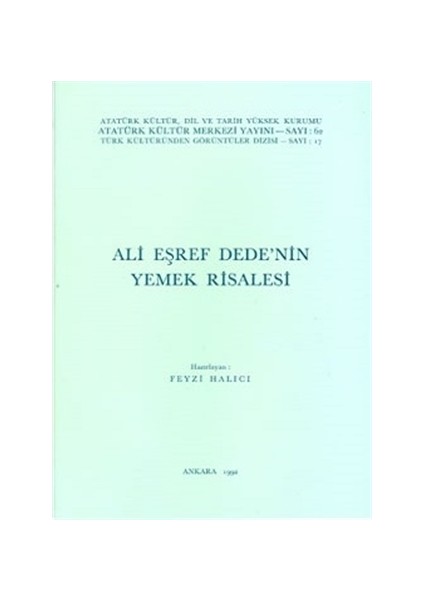 Ali Eşref Dede'nin Yemek Risalesi