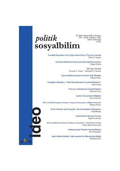 Politik Sosyalbilim Sayı 2