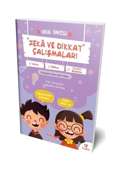 Okul Öncesi Zeka ve Dikkat Çalışmaları Seti (12 Kitap)