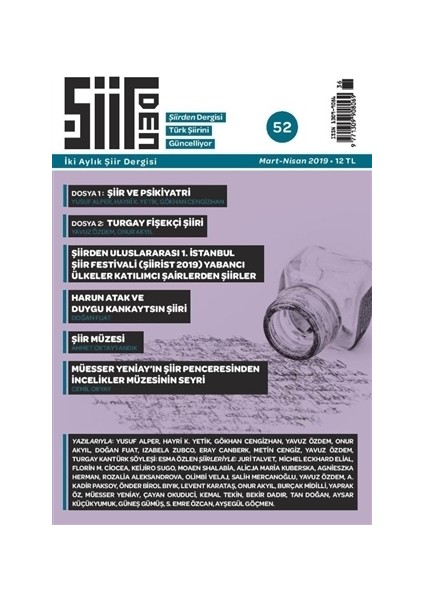 Şiirden İki Aylık Şiir Dergisi Sayı: 52 Mart - Nisan 2019