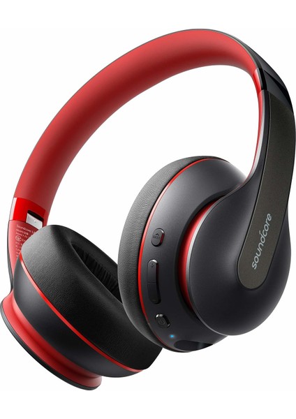 Soundcore Life Q10 Kablosuz Bluetooth 5.0 Kulaklık - 60 Saate Varan Çalma Süresi - Siyah Kırmızı - A3032 (Anker Türkiye Garantili)