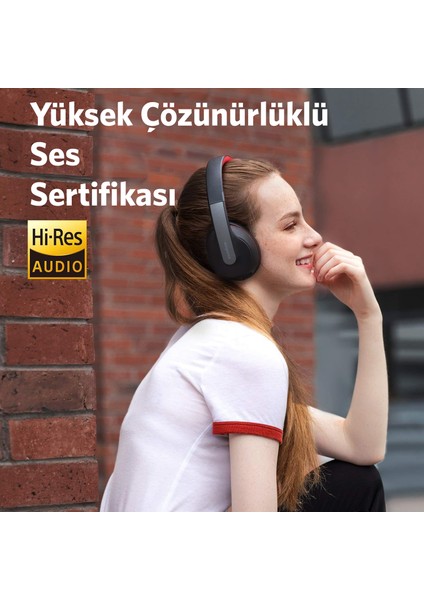 Soundcore Life Q10 Kablosuz Bluetooth 5.0 Kulaklık - 60 Saate Varan Çalma Süresi - Siyah Kırmızı - A3032 (Anker Türkiye Garantili)