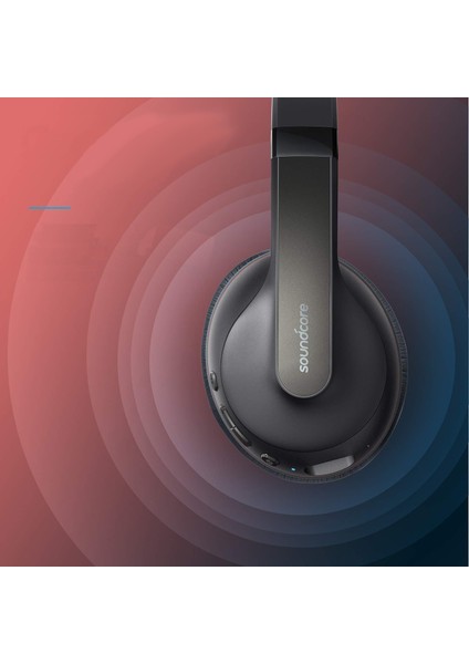 Soundcore Life Q10 Kablosuz Bluetooth 5.0 Kulaklık - 60 Saate Varan Çalma Süresi - Siyah Kırmızı - A3032 (Anker Türkiye Garantili)
