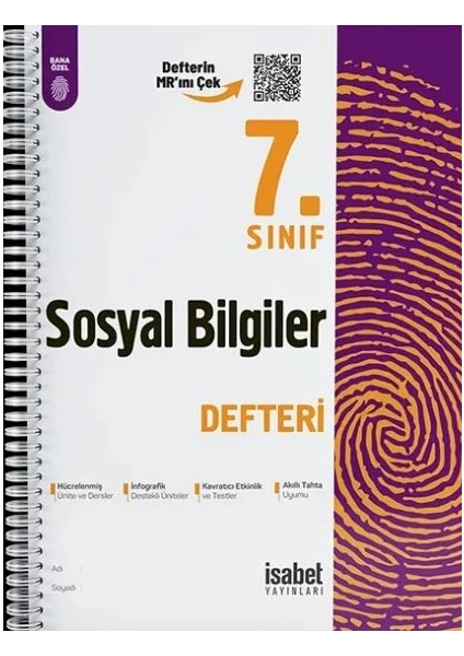 7. Sınıf Sosyal Bilgiler Ders Defteri - Ortaokul - İsabet Yayınları