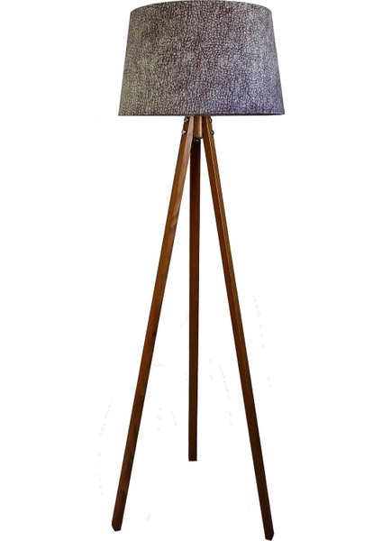 Masif 3 Ayaklı Lambader,tripod ( Kum Desen/açık Ceviz)