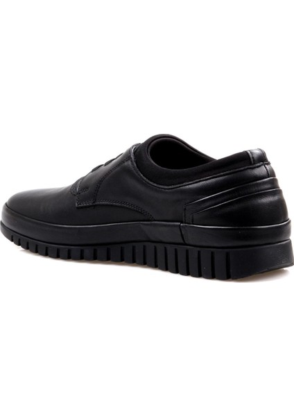 4187 Ortapedik Siyah Günlük Erkek Deri Ayakkabı modelleri