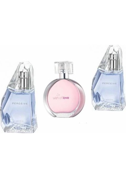 Perceive (2 Adet)+Avon Wish Of Love 3lü Kadın Set
