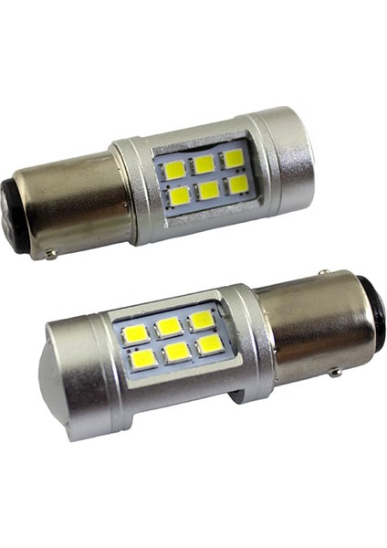 Led Ampul Çift Duylu Şaşı Tırnak Canbus 24V Beyaz / LAAM617