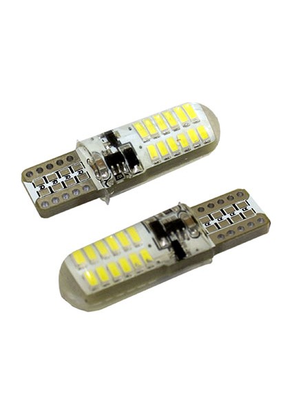 Led Ampul T10-12SMD Çakarlı Beyaz 2'li Set 12V / LAAM630