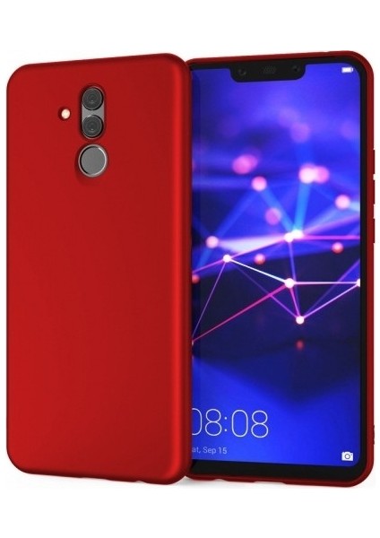 Huawei Mate 20 Lite Kılıf Ultra Lüx Premier Lüx Silikon Kılıf - Kırmızı