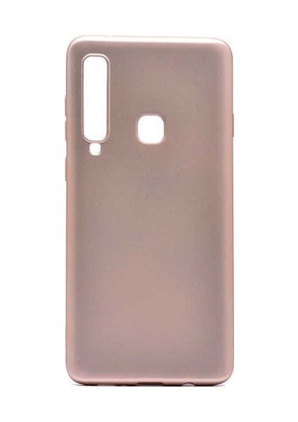 Samsung Galaxy A9 2018 Kılıf Ultra Lüx Premier Lüx Silikon Kılıf - Gold