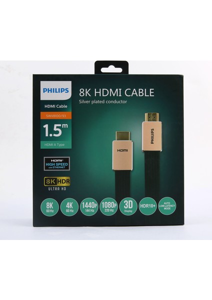 SWV081000 8K HDMI Altın Uçlu 8K Ultra HD Kablo 1.5 mt