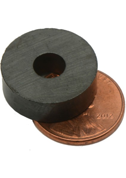 10 Adet 18X5X10 Mıknatıs , Delikli Ferrit Kömür Magnet