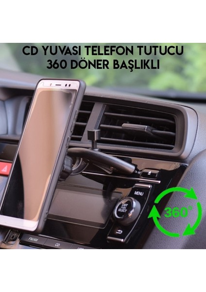 AL-31310 Mıknatıslı 360 Doner Araç CD Yuvası Telefon Tutucu