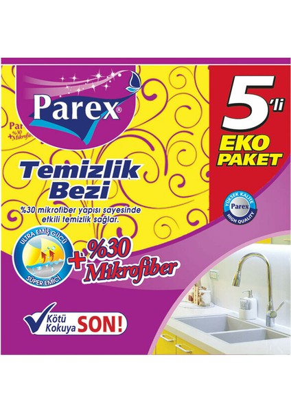 Yeni (%30 mf) Temizlik Bezi 5 'li