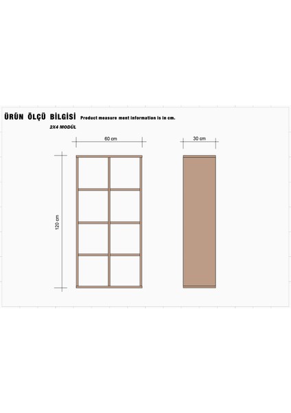 Cube 8 Raflı Kitaplık Xlarge Mat Beyaz