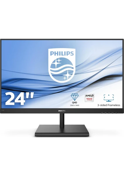 245E1S-00 23.8" 75Hz 4ms (HDMI+Display+Analog) FreeSync QHD IPS Monitör