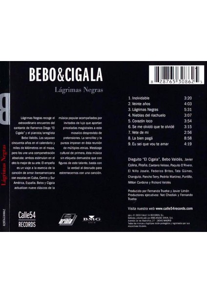 Bebo & Cigala ‎– Lágrimas Negras CD fiyatları