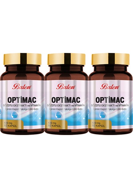 Optimac Gözotu Ekstraktı 60 Kapsül x 3 Adet