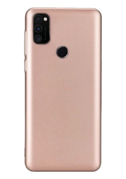 Samsung Galaxy M30s Kılıf Mat Premium Silikon Kılıf - Rose + Cam Ekran Koruyucu