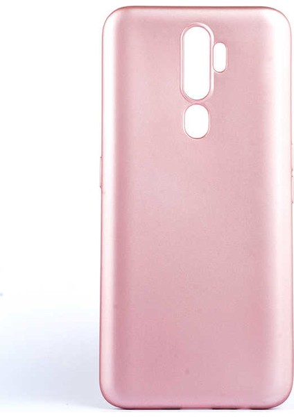 Oppo A5 2020 Kılıf Mat Premium Silikon Kılıf - Rose + Tam Kaplayan 5D Cam