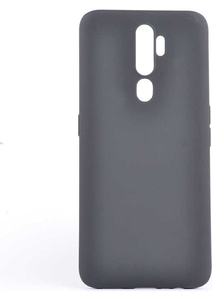 Oppo A9 2020 Kılıf Mat Premium Silikon Kılıf - Siyah + Tam Kaplayan 6D Nano Ekran Koruyucu