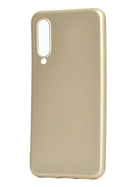 Xiaomi Mi 9 Lite Kılıf Mat Premium Silikon Kılıf - Gold + Tam Kaplayan 6D Nano Ekran Koruyucu