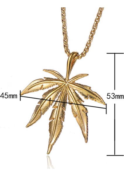 Yaprak Dizayn Gold Çelik Bayan Erkek Kolye EB91SR modelleri