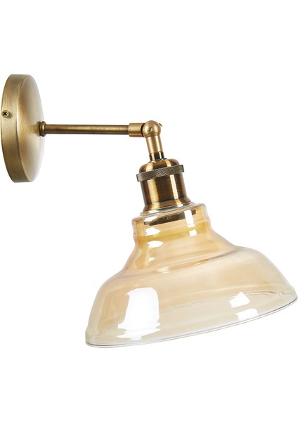 Retro Eskitme Bal Camlı Mafsallı Aplik Çap 22CM