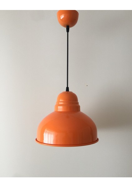modern,rustik,vintage mutfak,oda,cafe,oteller için turuncu 1xe27 metal sarkıt avize çap:30cm