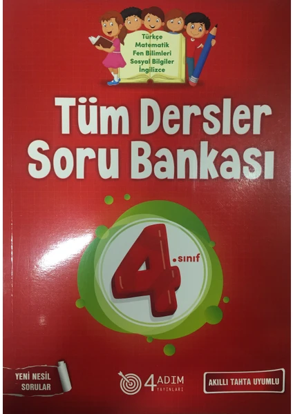 4 Adım Yayınları 4 Adım 4. Sınıf Tüm Dersler Soru Bankası