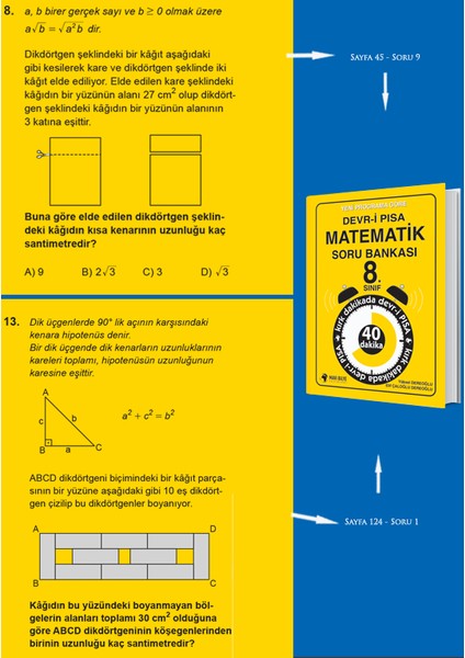 Mavi Bilye Yayınları Yeni Programa Göre Devr-İ Pısa Matematik Soru Bankası